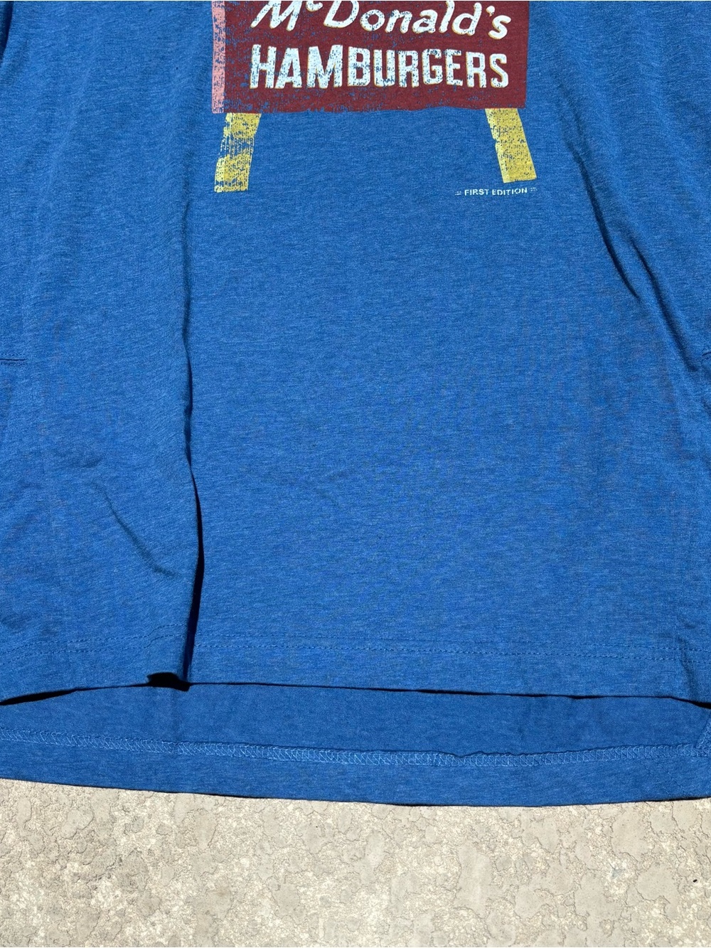 Vintage McDonald's 15¢ Logo Graphic T-Shirt Blue Casual Women’s Large - Picture 4 of 8